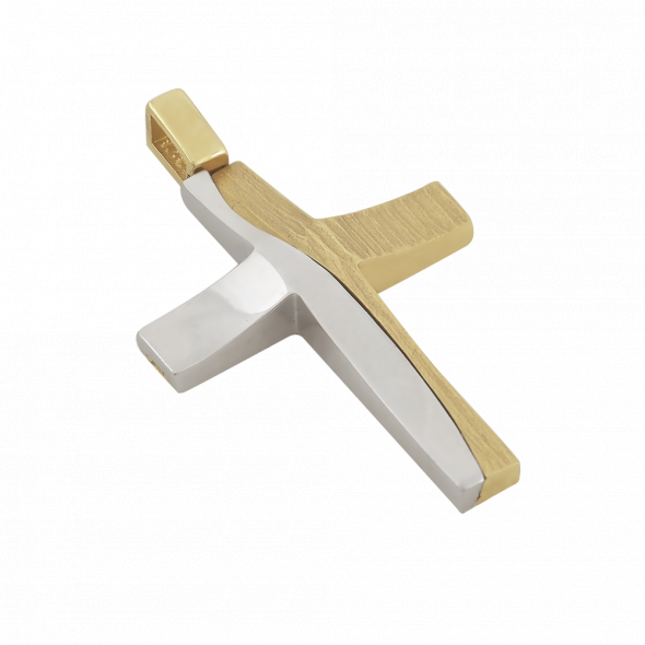 Σταυρός δίχρωμος - ΚΙΤΡΙΝΟ ΛΕΥΚΟ, K14