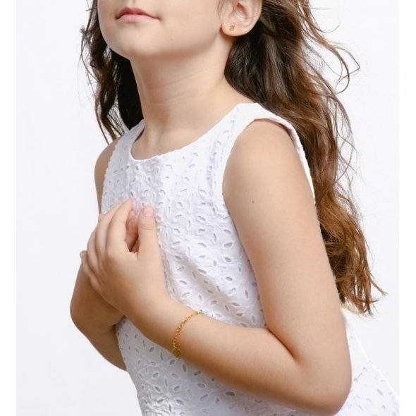 Βραχιόλι με αγγελάκι - ΚΙΤΡΙΝΟ, K14, ΓΥΑΛΙΣΤΕΡΟ, ΜΑΡΓΑΡΙΤΑΡΙ, ΛΕΥΚΟ, ΜΟΥΡΑΝΟ, ΓΑΛΑΖΙΟ - 1