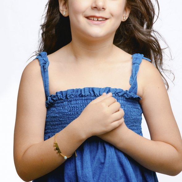 Βραχιόλι ταυτότητα κορώνα - ΚΙΤΡΙΝΟ, K14, ΓΥΑΛΙΣΤΕΡΟ, MOTHER OF PEARL - 1