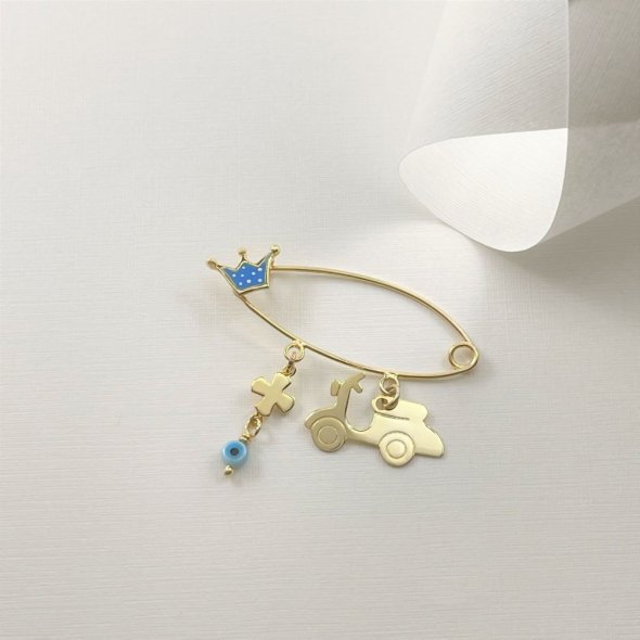 Παραμάνα παιδική - ΚΙΤΡΙΝΟ, ΑΣΗΜΙ, ΓΥΑΛΙΣΤΕΡΟ, ΣΜΑΛΤΟ, LIGHT BLUE - 1