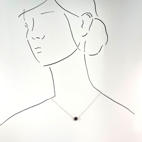 Κολίε ζώδιο - Γρανάτης - Αιγόκερως  - ΚΙΤΡΙΝΟ, ΧΡΥΣΟΣ K9, ΓΥΑΛΙΣΤΕΡΟ, ΓΡΑΝΑΤΗΣ, GARNET, 40cm - 2