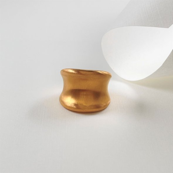 Δαχτυλίδι φαρδύ - ΡΟΖ, ΧΡΥΣΟΣ K18, ΜΑΤ, 55 - 2