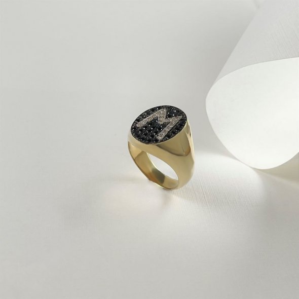 Chevalier με ζιργκόν και μονόγραμμα - ΚΙΤΡΙΝΟ, ΑΣΗΜΙ, ΓΥΑΛΙΣΤΕΡΟ, ΖΙΡΓΚΟΝ, WHITE, ΖΙΡΓΚΟΝ, BLACK, 49