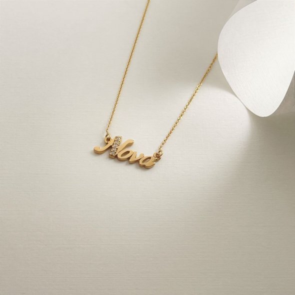 Κολιέ "Νονά" με ζιργκον - ΚΙΤΡΙΝΟ, ΧΡΥΣΟΣ K14, ΓΥΑΛΙΣΤΕΡΟ, ΖΙΡΓΚΟΝ, WHITE - 2