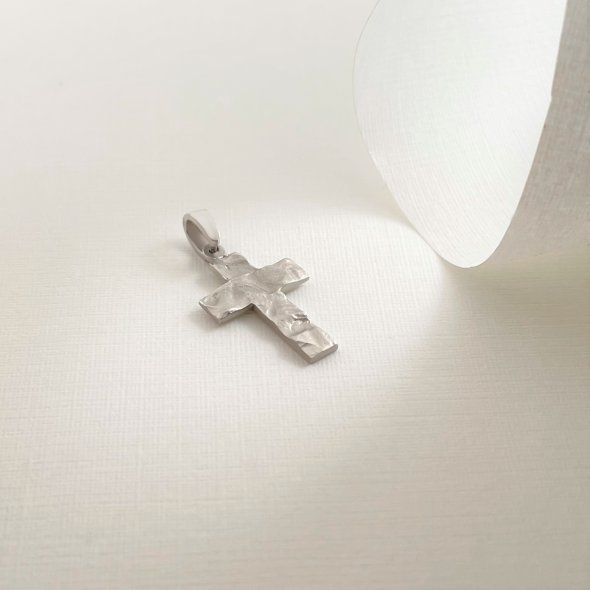 Σταυρός χρυσός - ΛΕΥΚΟ, ΧΡΥΣΟΣ K14, ΜΑΤ