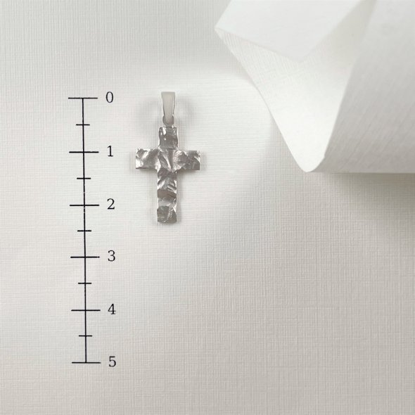 Σταυρός χρυσός - ΛΕΥΚΟ, ΧΡΥΣΟΣ K14, ΜΑΤ - 3