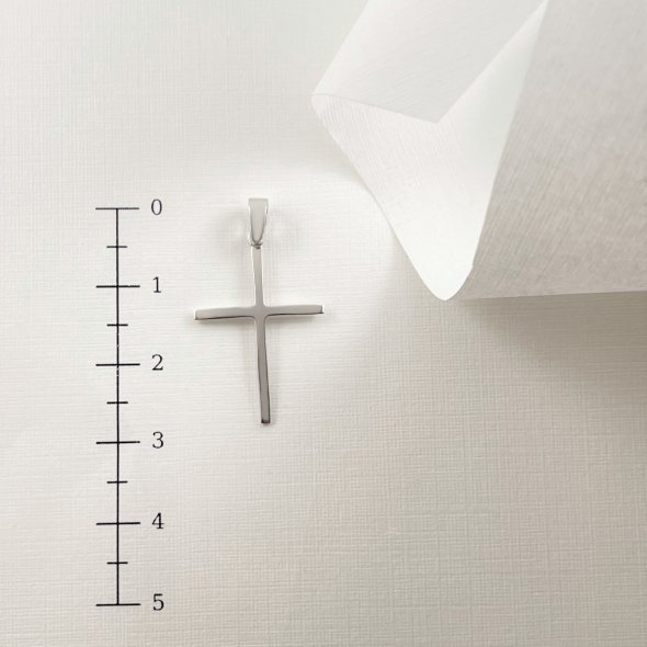 Σταυρός χρυσός γυαλιστερός - ΛΕΥΚΟ, ΧΡΥΣΟΣ K14, ΓΥΑΛΙΣΤΕΡΟ - 3