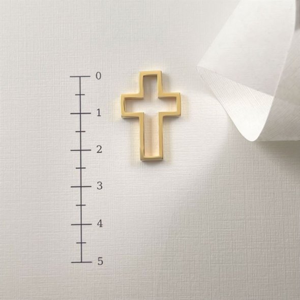 Σταυρός χρυσός - ΚΙΤΡΙΝΟ, ΧΡΥΣΟΣ K14, ΓΥΑΛΙΣΤΕΡΟ - 3