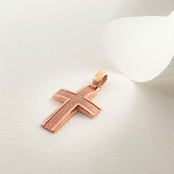 Σταυρός ροζ  - ΡΟΖ, ΧΡΥΣΟΣ K14