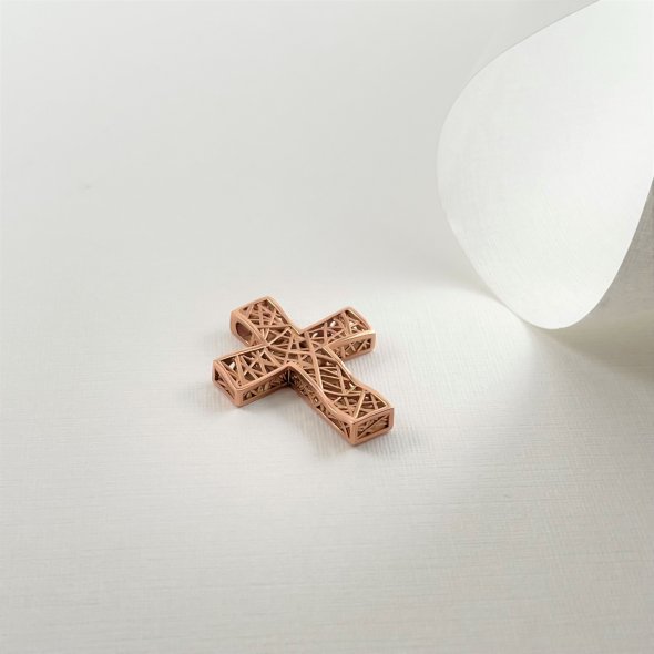 Σταυρός πλεκτός - ΡΟΖ, ΧΡΥΣΟΣ K9