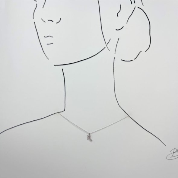 Κολιέ ζώδιο με το σύμβολο του Σκορπιού - ΛΕΥΚΟ, ΑΣΗΜΙ, ΖΙΡΓΚΟΝ, WHITE - 2