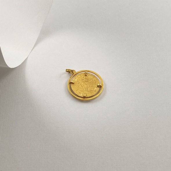 Μενταγιόν Κωνσταντινάτο  - ΚΙΤΡΙΝΟ, ΧΡΥΣΟΣ K14, ΜΑΤ-ΓΥΑΛΙΣΤΕΡΟ