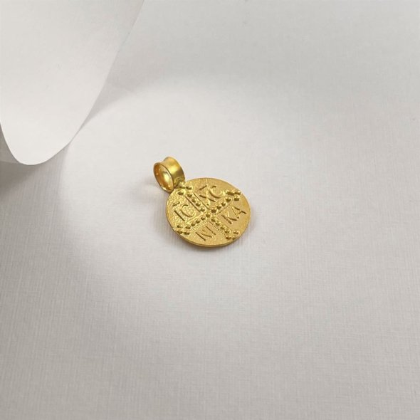 Mενταγιόν Κωνσταντινάτο - ΚΙΤΡΙΝΟ, ΧΡΥΣΟΣ K14, ΜΑΤ