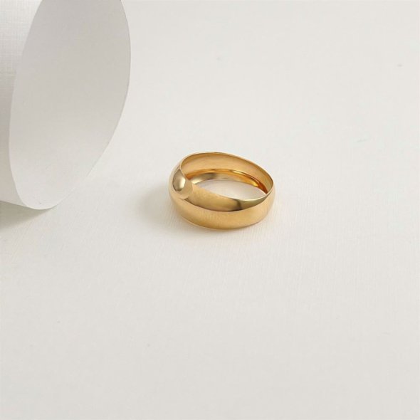 Δαχτυλίδι βερίτσα - ΚΙΤΡΙΝΟ, ΧΡΥΣΟΣ K14, 53 - 1