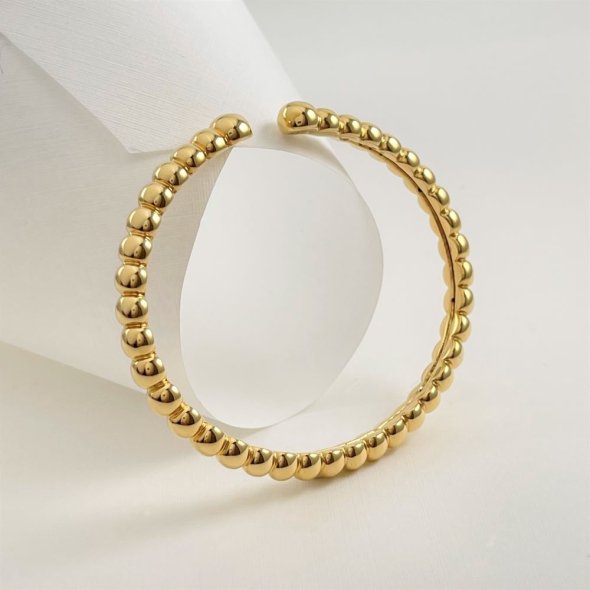 Βραχιόλι χειροπέδα  - ΚΙΤΡΙΝΟ, ΧΡΥΣΟΣ K14 - 1