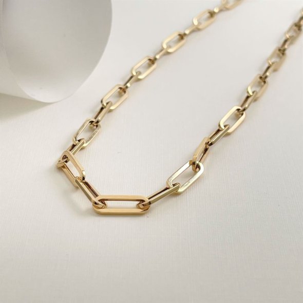 Κολιέ αλυσίδα  - ΚΙΤΡΙΝΟ, ΧΡΥΣΟΣ K14 - 1