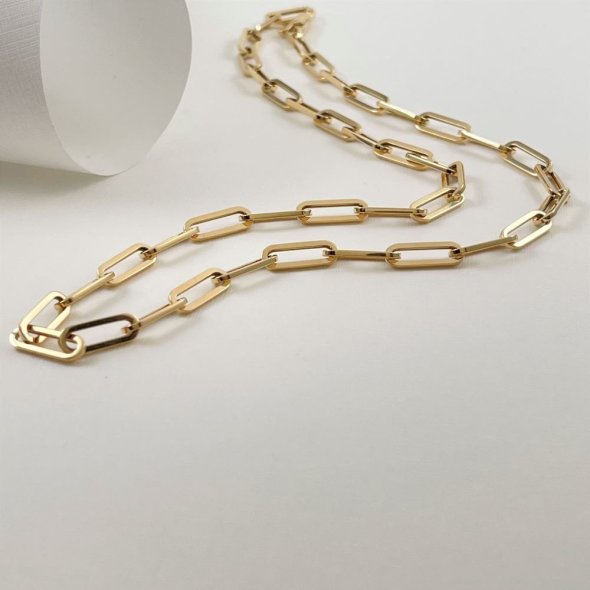 Κολιέ αλυσίδα  - ΚΙΤΡΙΝΟ, ΧΡΥΣΟΣ K14 - 2