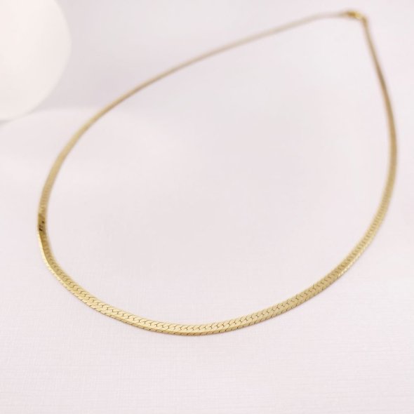 Κολιέ snake - ΚΙΤΡΙΝΟ, ΑΣΗΜΙ, ΓΥΑΛΙΣΤΕΡΟ, 40cm - 1