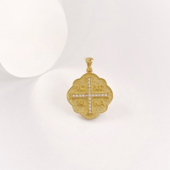 Μενταγιόν Κωνσταντινάτο - ΚΙΤΡΙΝΟ, ΑΣΗΜΙ, ΜΑΤ-ΓΥΑΛΙΣΤΕΡΟ, ΖΙΡΓΚΟΝ, WHITE