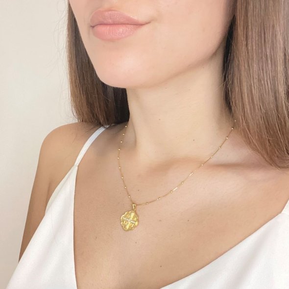 Μενταγιόν Κωνσταντινάτο - ΚΙΤΡΙΝΟ, ΑΣΗΜΙ, ΜΑΤ-ΓΥΑΛΙΣΤΕΡΟ, ΖΙΡΓΚΟΝ, WHITE - 2