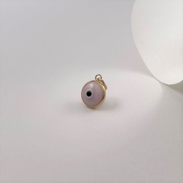 Μενταγιόν φυλακτό μάτι  - ΚΙΤΡΙΝΟ, ΧΡΥΣΟΣ K9, ΓΥΑΛΙΣΤΕΡΟ, ΜΟΥΡΑΝΟ, PINK