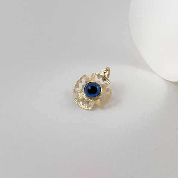 Μενταγιόν φυλακτό μάτι  - ΚΙΤΡΙΝΟ, ΧΡΥΣΟΣ K9, ΓΥΑΛΙΣΤΕΡΟ, ΜΟΥΡΑΝΟ, BLUE, ΜΟΥΡΑΝΟ, BLACK