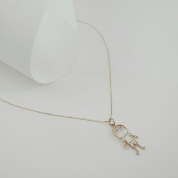 Μενταγιόν χρυσό αγοράκι με σμάλτο - ΚΙΤΡΙΝΟ, ΧΡΥΣΟΣ K9, ΖΙΡΓΚΟΝ, WHITE