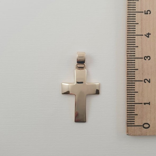 Σταυρός χρυσός λιτός - ΚΙΤΡΙΝΟ, ΧΡΥΣΟΣ K9 - 1