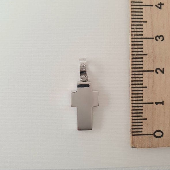 Σταυρός λευκόχρυσος λιτός - ΛΕΥΚΟ, ΧΡΥΣΟΣ K14 - 2