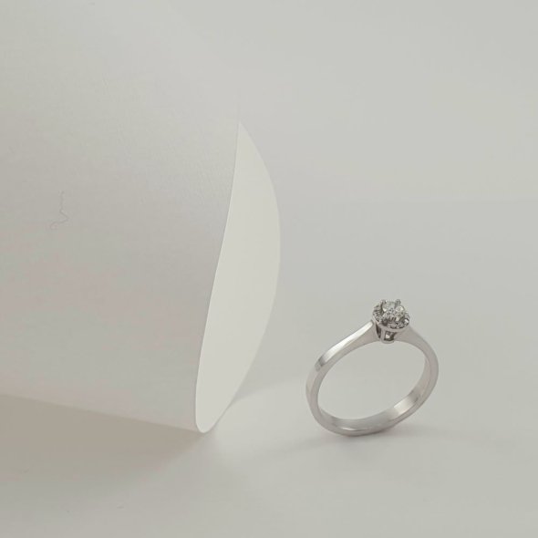 Δαχτυλίδι μονόπετρο από λευκόχρυσο με διαμάντια - ΛΕΥΚΟ, ΧΡΥΣΟΣ K18, ΔΙΑΜΑΝΤΙ, G, 0,14, ΔΙΑΜΑΝΤΙ, 0,04