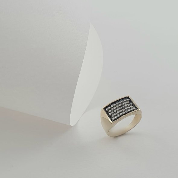 Δαχτυλίδι Chevalier με Ζιργκον - ΚΙΤΡΙΝΟ, ΧΡΥΣΟΣ K9, ΖΙΡΓΚΟΝ, WHITE