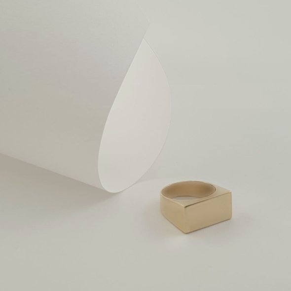 Δαχτυλίδι Chevalier χρυσό λιτό - ΚΙΤΡΙΝΟ, ΧΡΥΣΟΣ K14 - 1