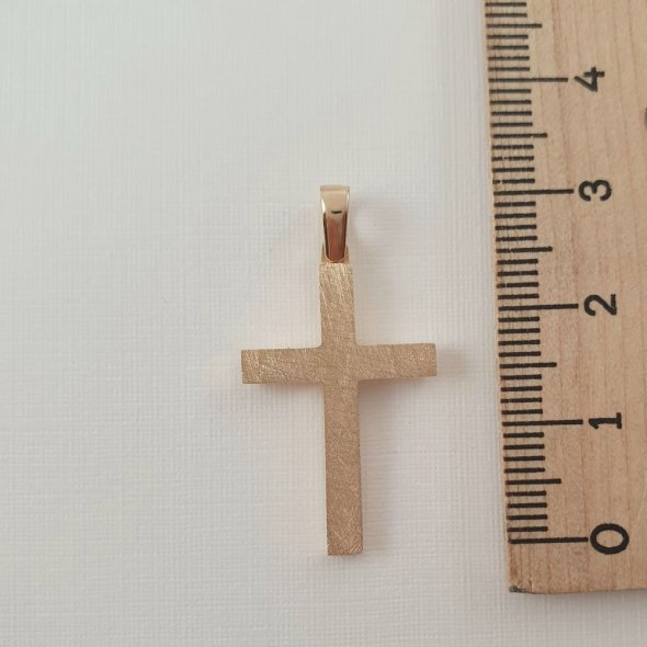 Σταυρός χρυσός 2 όψεων - ΚΙΤΡΙΝΟ, ΧΡΥΣΟΣ K14 - 2