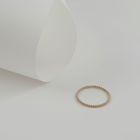 Δαχτυλίδι χρυσό βέργα στριφτή - ΚΙΤΡΙΝΟ, ΧΡΥΣΟΣ K9