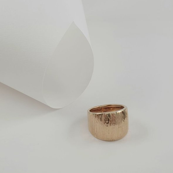 Δαχτυλίδι χρυσό φαρδύ - ΚΙΤΡΙΝΟ, ΧΡΥΣΟΣ K14 - 1