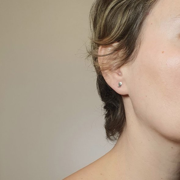 Σκουλαρίκια χρυσά κολλητά σταγόνες - ΚΙΤΡΙΝΟ, ΧΡΥΣΟΣ K9 - 2