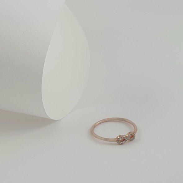 Δαχτυλίδι 'Άπειρο' με Ζιργκον  - ΚΙΤΡΙΝΟ, ΑΣΗΜΙ, ΖΙΡΓΚΟΝ, WHITE