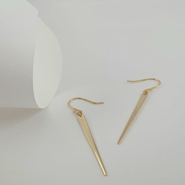 Σκουλαρίκια κρεμαστά σπαθί - ΚΙΤΡΙΝΟ, ΑΣΗΜΙ