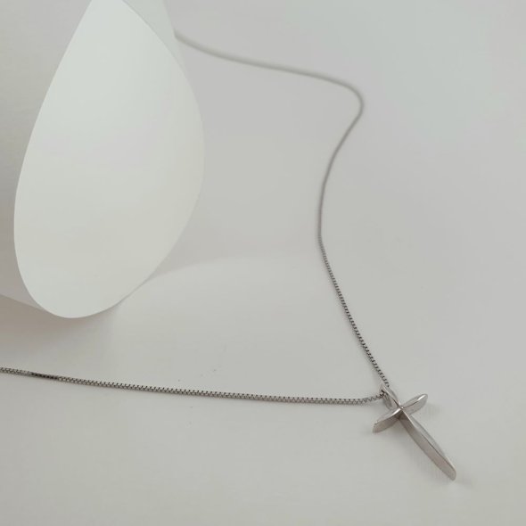 Σταυρός λευκόχρυσος - ΛΕΥΚΟ, ΧΡΥΣΟΣ K14