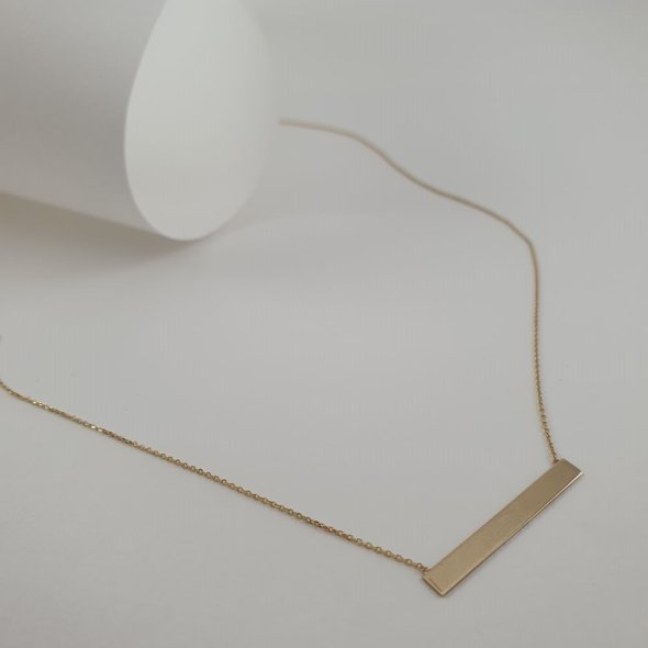 Κολιέ ταυτότητα - ΚΙΤΡΙΝΟ, ΧΡΥΣΟΣ K14