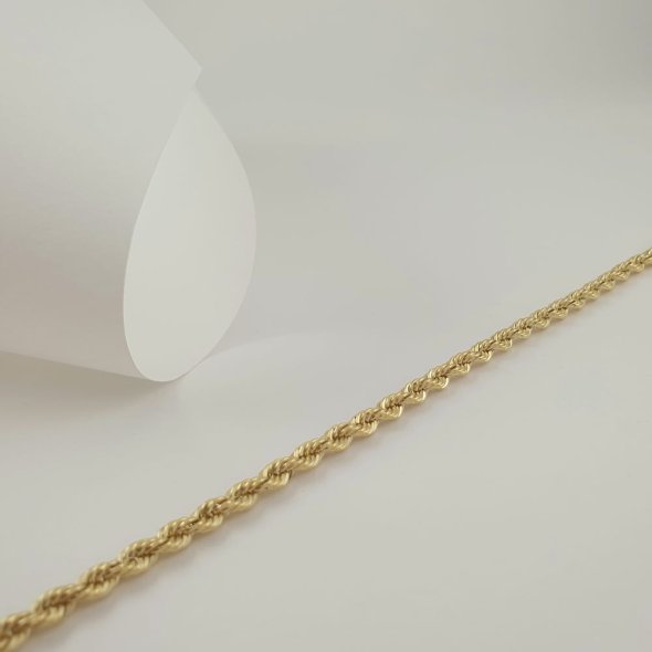 Βραχιόλι αλυσίδα στριφτή - ΚΙΤΡΙΝΟ, ΧΡΥΣΟΣ K9 - 1