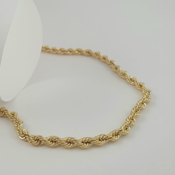 Βραχιόλι αλυσίδα στριφτή - ΚΙΤΡΙΝΟ, ΧΡΥΣΟΣ K9