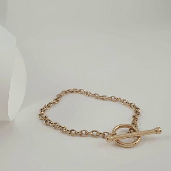 Βραχιόλι αλυσίδα χρυσή  - ΚΙΤΡΙΝΟ, ΧΡΥΣΟΣ K14