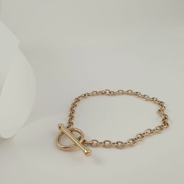 Βραχιόλι αλυσίδα χρυσή  - ΚΙΤΡΙΝΟ, ΧΡΥΣΟΣ K14 - 1