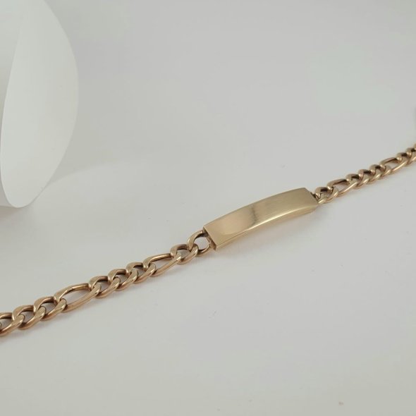 Βραχιόλι ταυτότητα χρυσή - ΚΙΤΡΙΝΟ, ΧΡΥΣΟΣ K14 - 1