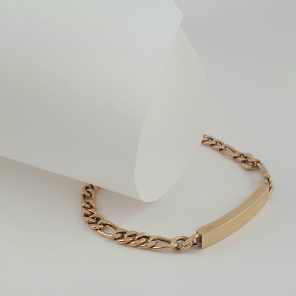 Βραχιόλι ταυτότητα χρυσή - ΚΙΤΡΙΝΟ, ΧΡΥΣΟΣ K14