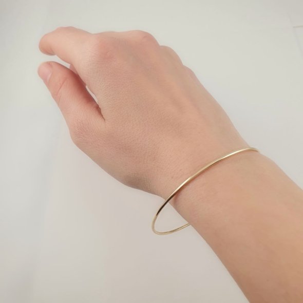 Βραχιόλι χειροπέδα χρυσή - ΚΙΤΡΙΝΟ, ΧΡΥΣΟΣ K14 - 1