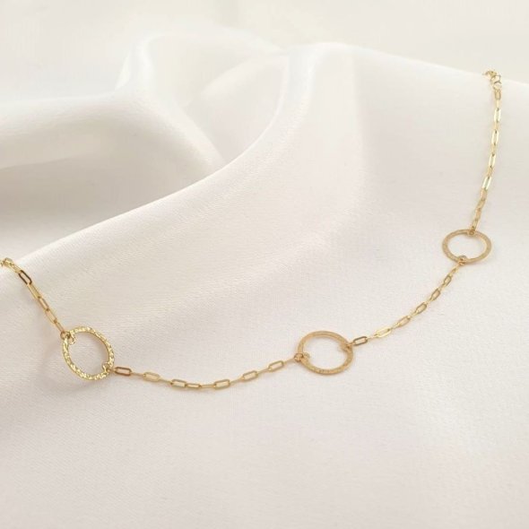 Βραχιόλι αλυσίδα χρυσή - ΚΙΤΡΙΝΟ, ΧΡΥΣΟΣ K14