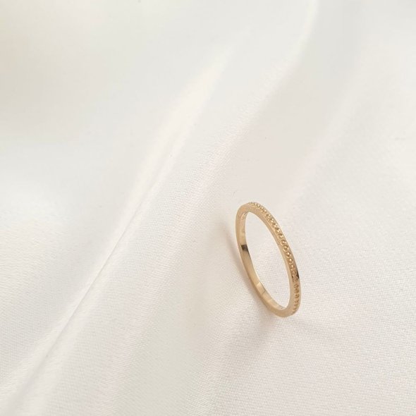 Δαχτυλίδι χρυσό ανάγλυφο - ΚΙΤΡΙΝΟ, ΧΡΥΣΟΣ K14