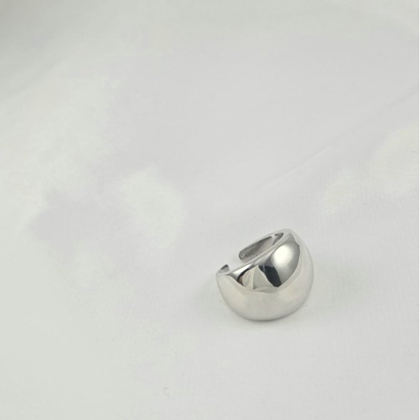 Δαχτυλίδι ασημένιο μίνιμαλ - ΛΕΥΚΟ, ΑΣΗΜΙ